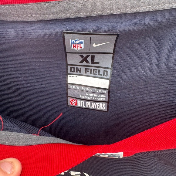 NFL Navy and Red On-Field Jersey - Picture 3 of 3
